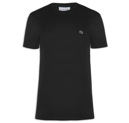 Camiseta Masculina Regular Fit Gola Redonda Em Algodão Pima - Preto