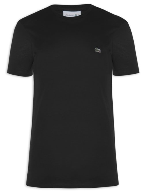 Camiseta Masculina Regular Fit Gola Redonda Em Algodão Pima - Preto