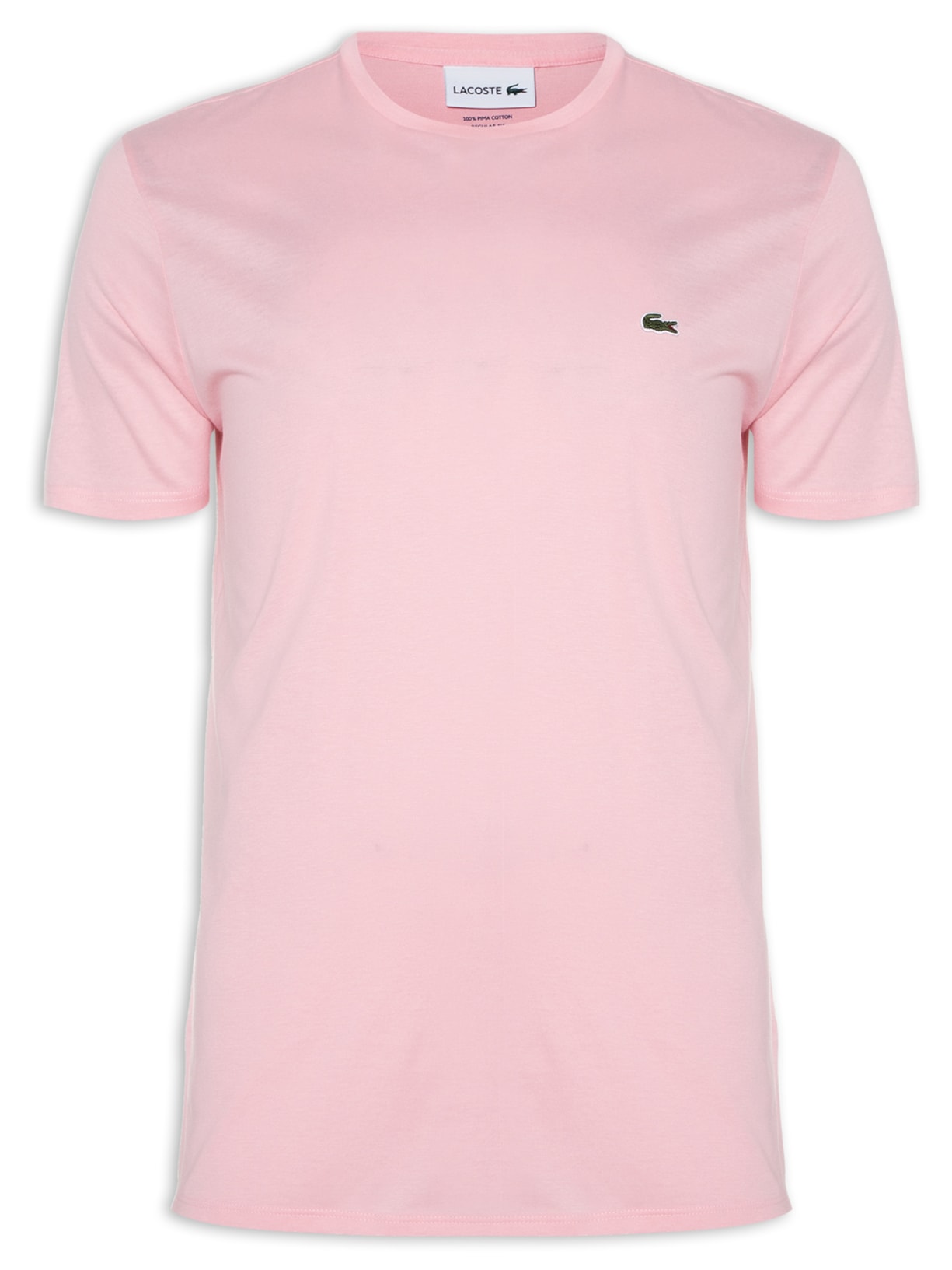 Camiseta Masculina Regular Fit Gola Redonda Em Algodão Pima - Rosa