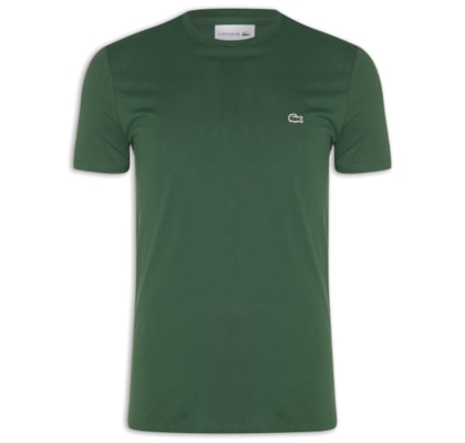 Camiseta Masculina Regular Fit Gola Redonda Em Algodão Pima - Verde