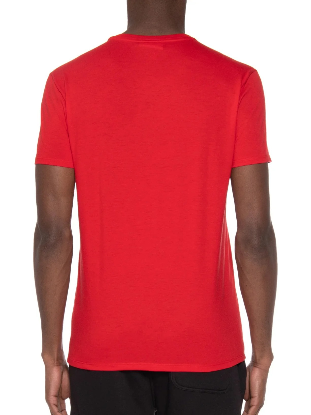 Camiseta Masculina Regular Fit Gola V Em Algodão Pima Vermelho  Lacoste