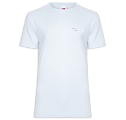 Camiseta Masculina Regular Fit Graphic Slub - Azul