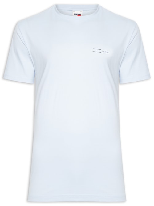 Camiseta Masculina Regular Fit Graphic Slub - Azul