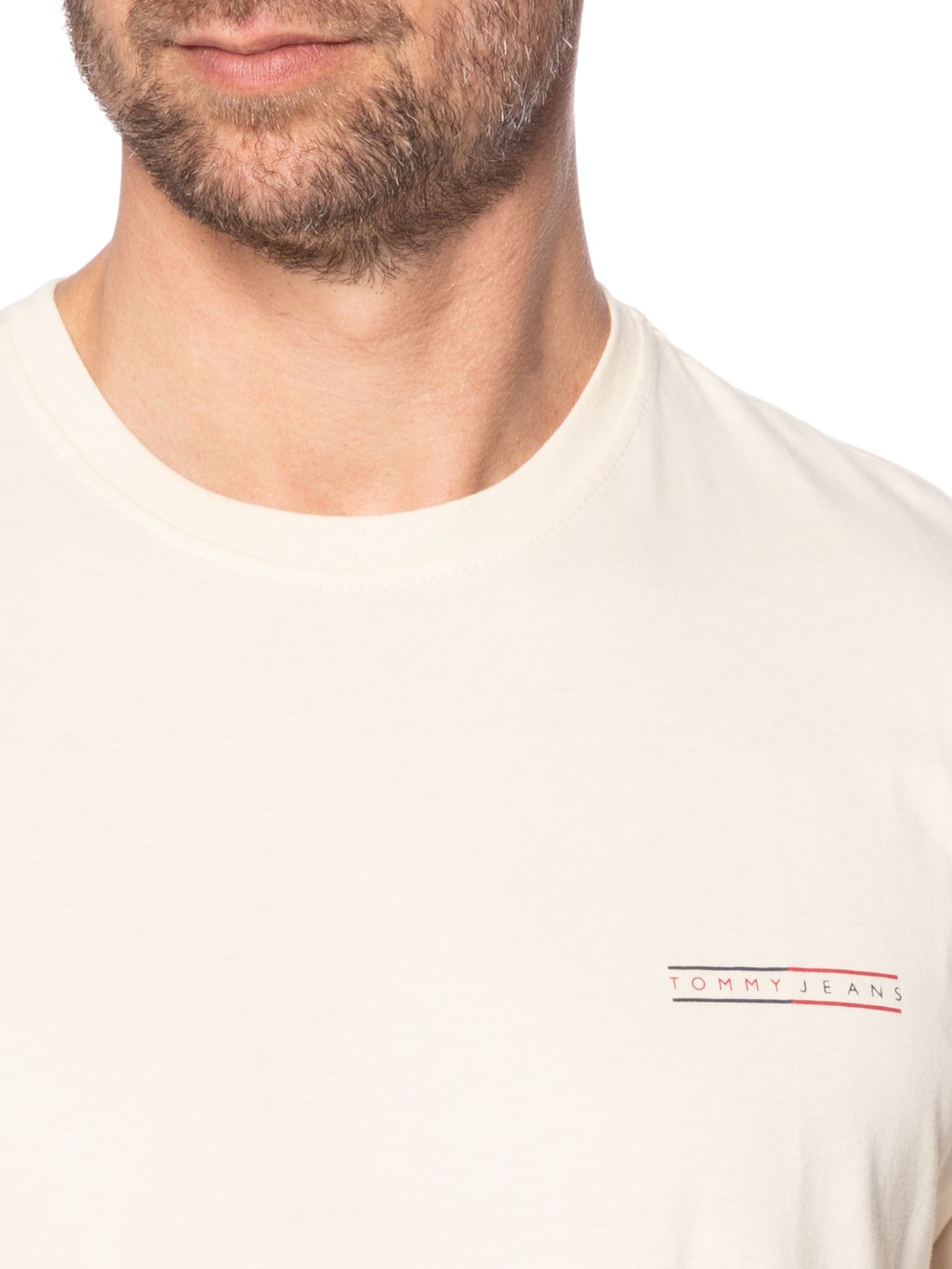 Camiseta Masculina Regular Fit Graphic Slub Bege Tommy Jeans