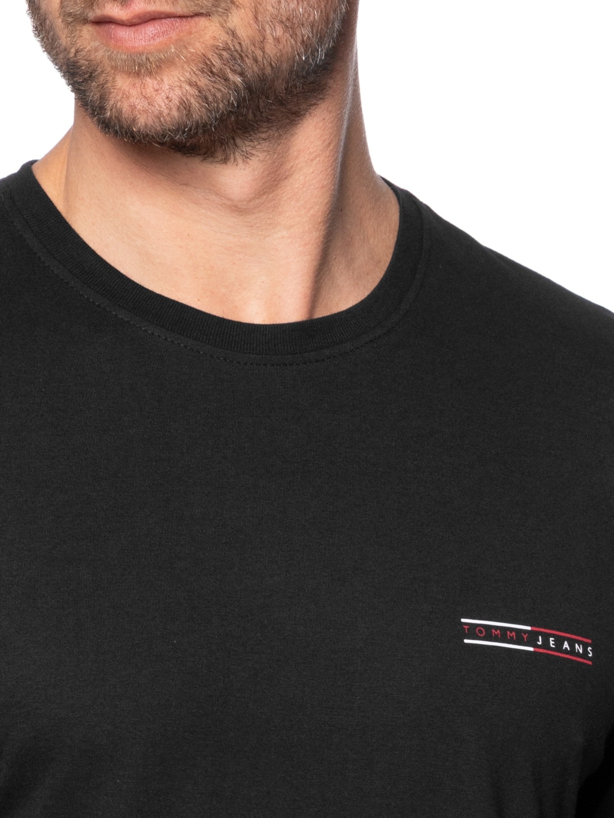 Camiseta Masculina Regular Fit Graphic Slub Preto Tommy Jeans