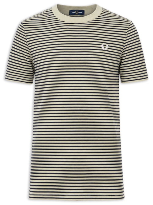 Camiseta Masculina Regular Fit Heavy Cotton Listras Finas - Verde