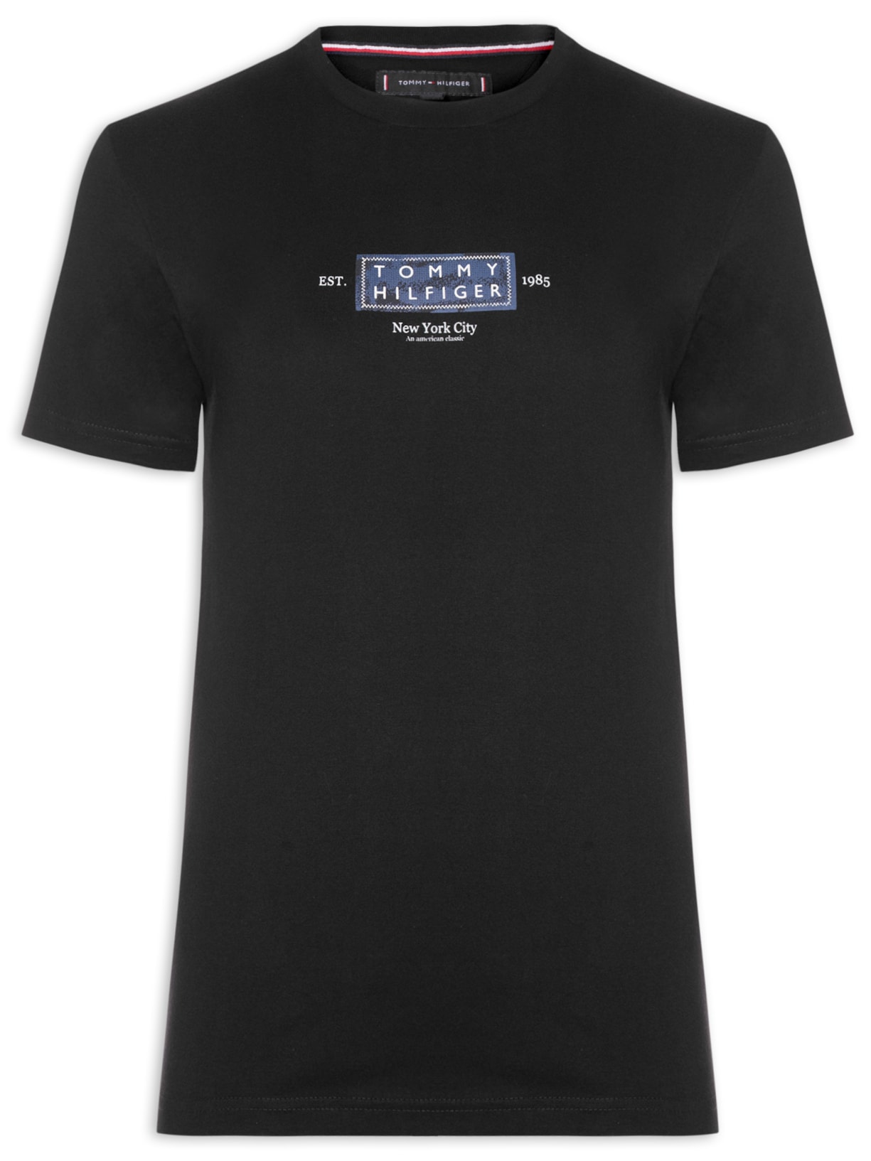Camiseta Masculina Regular Fit Heritage Preto Tommy Hilfiger