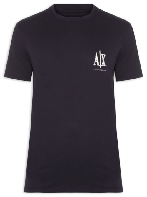 Camiseta Masculina Regular Fit Icon A|X Bordado - Azul