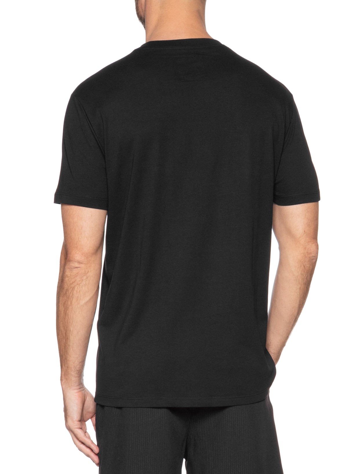 Camiseta Masculina Regular Fit Icon A|X Bordado Preto Armani Exchange