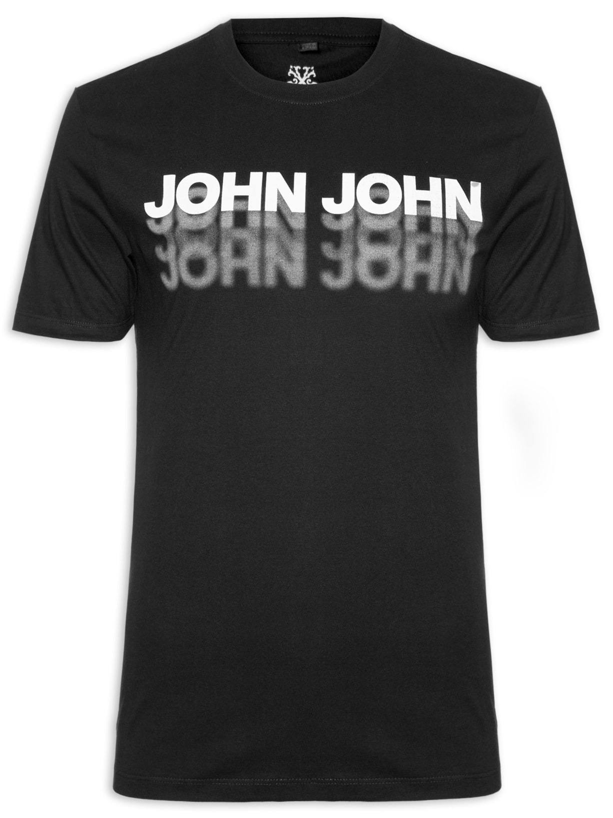 Camiseta Masculina Regular Fit John Repeat - Preto