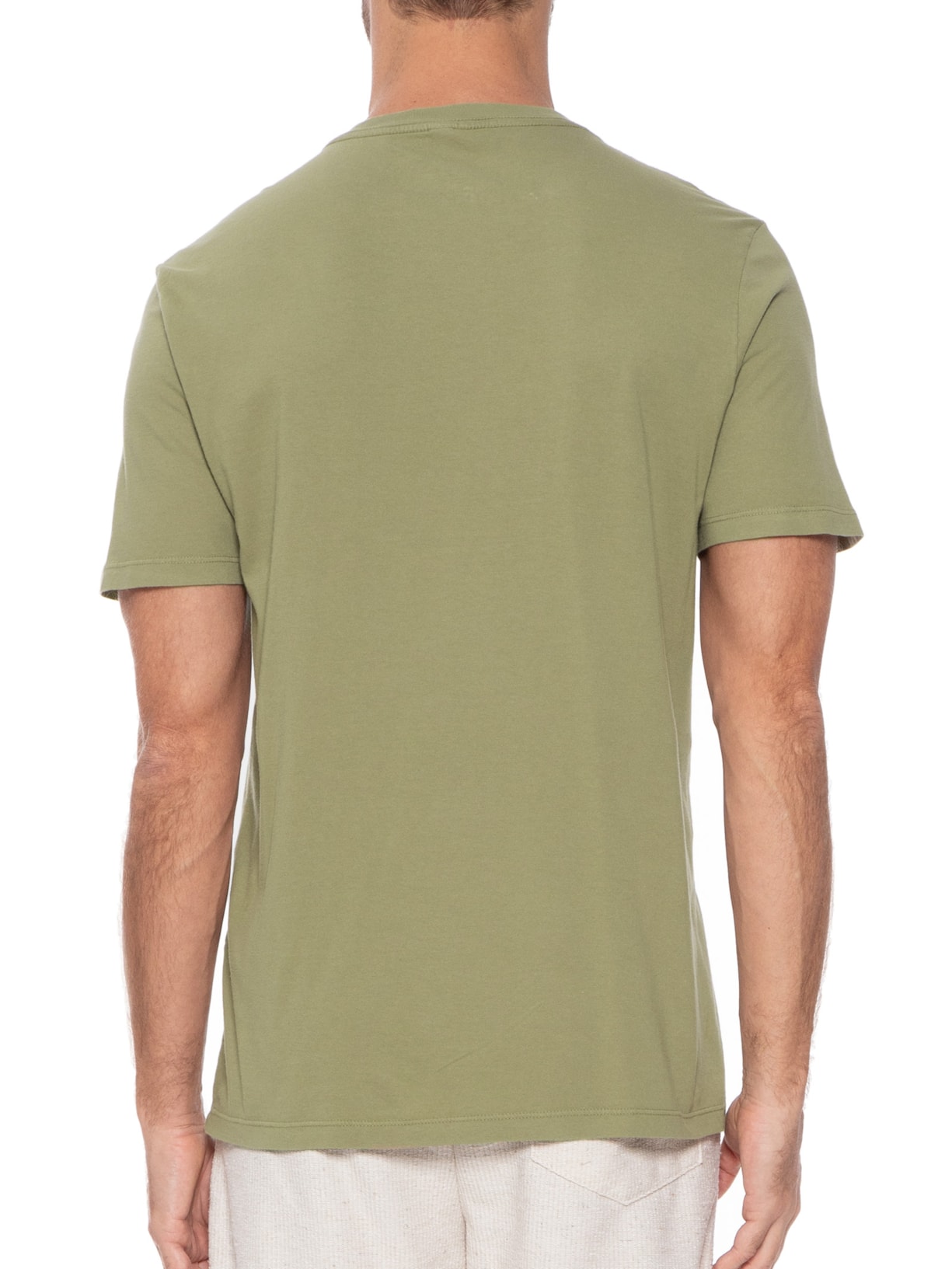 Camiseta Masculina Regular Fit Lilys Flower Verde John John