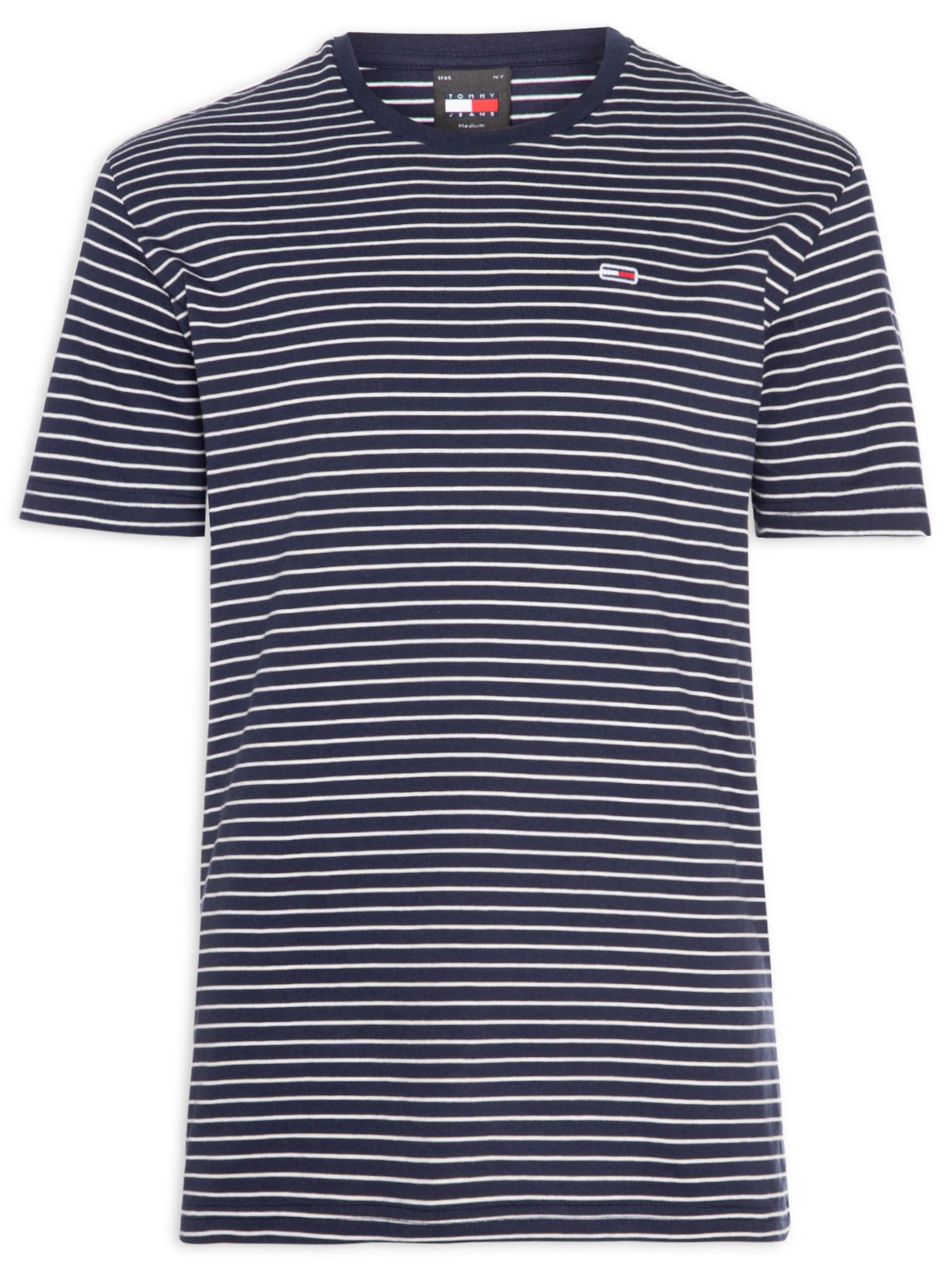 Camiseta Masculina Regular Fit Listrada - Azul