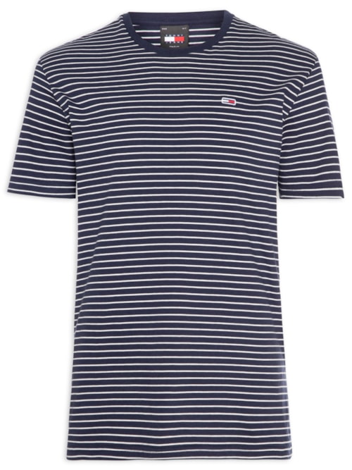 Camiseta Masculina Regular Fit Listrada - Azul