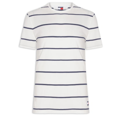 Camiseta Masculina Regular Fit Listrada - Branco
