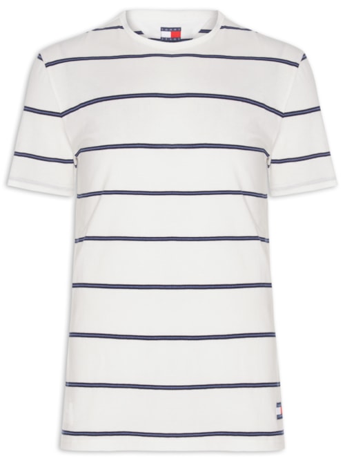 Camiseta Masculina Regular Fit Listrada - Branco