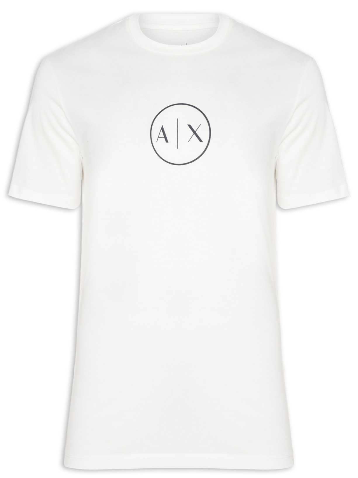 Camiseta Masculina Regular Fit Logo A|X Círculo - Branco