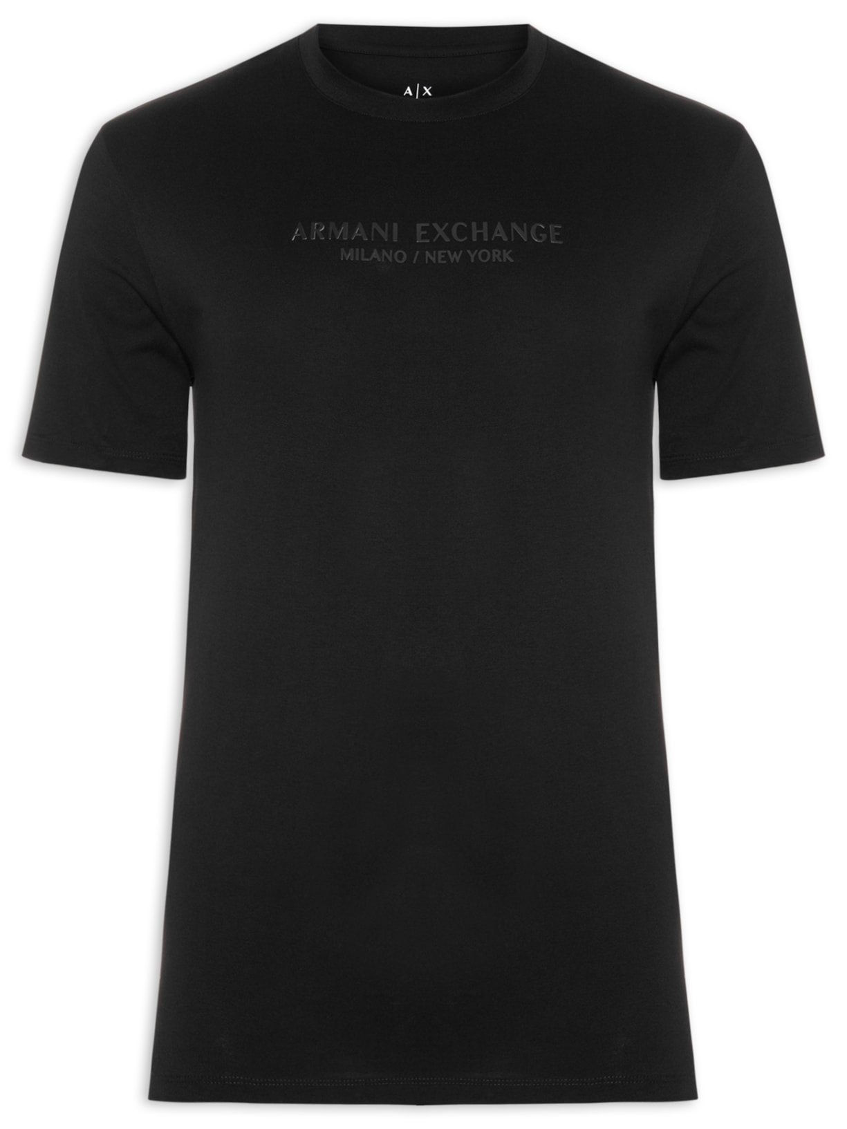 Camiseta Masculina Regular Fit Logo Milano / New York - Preto