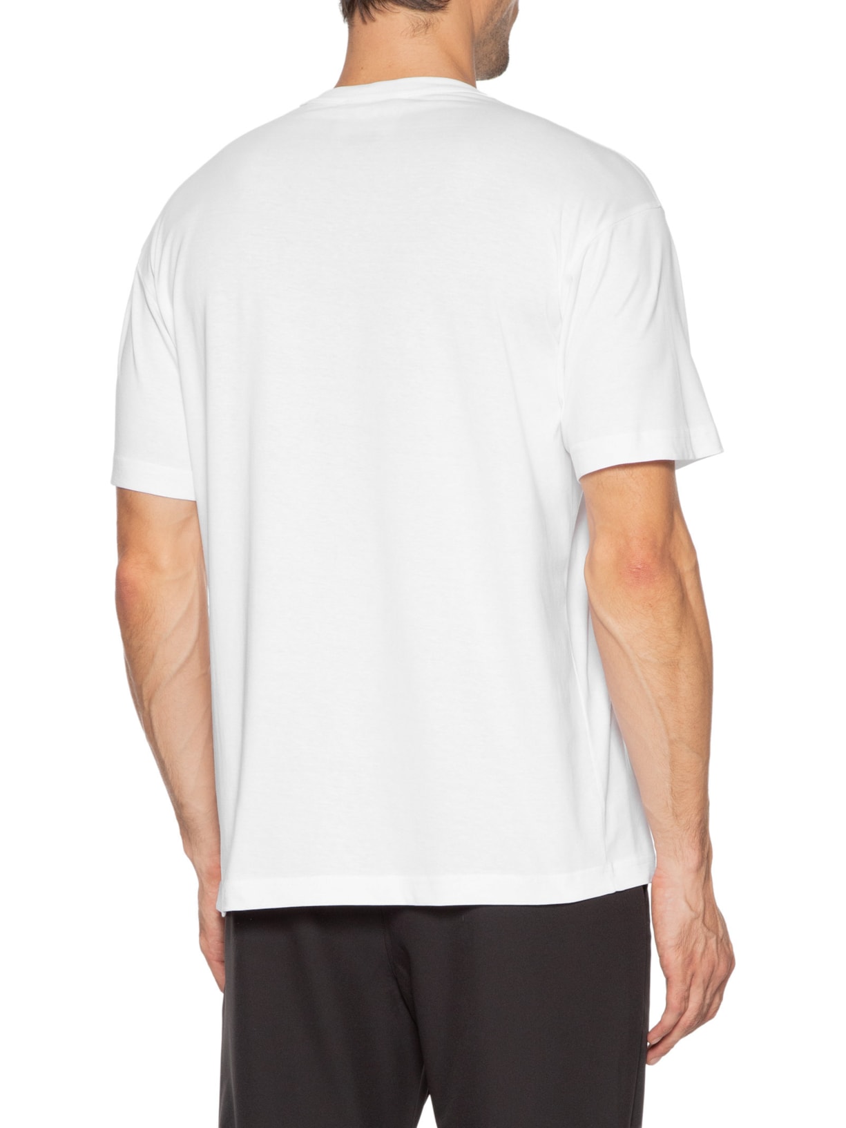 Camiseta Masculina Regular-Fit Logo Patch Branco Versace Jeans Couture