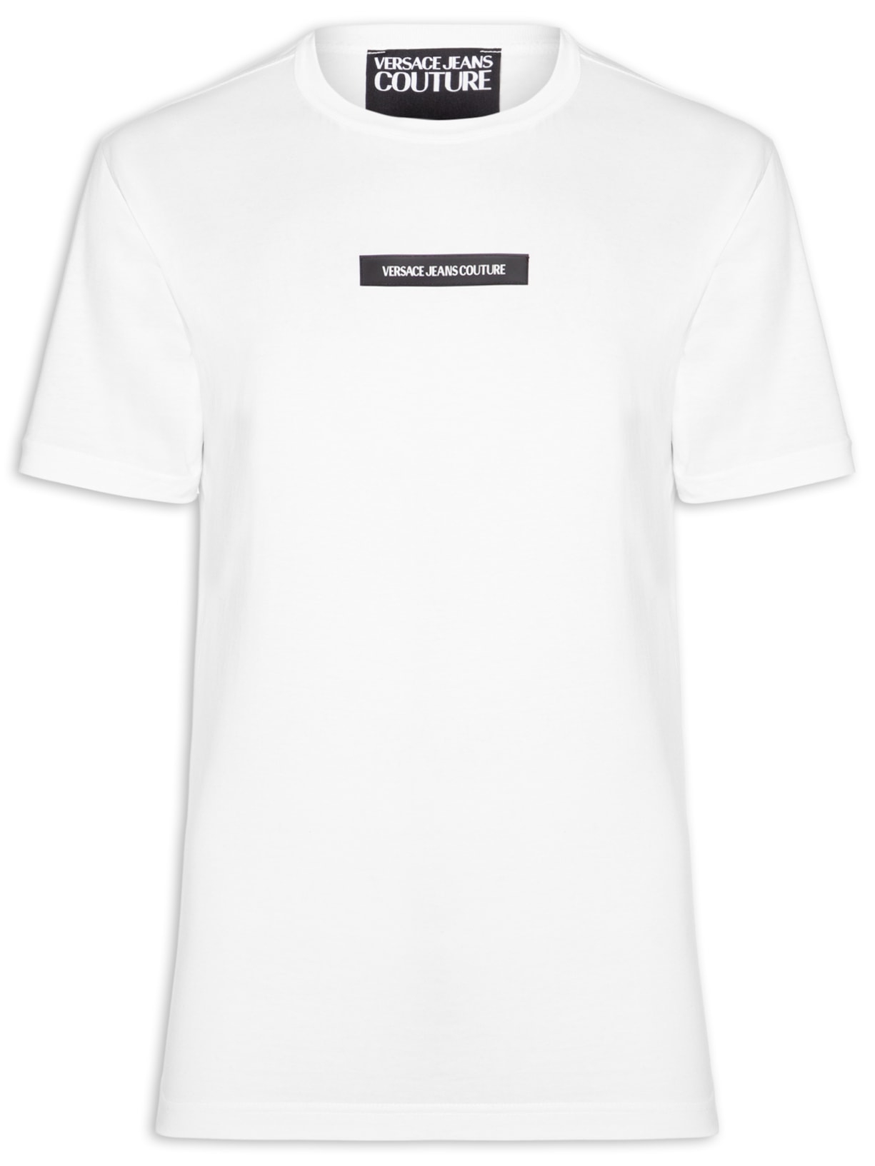 Camiseta Masculina Regular-Fit Logo Patch Branco Versace Jeans Couture