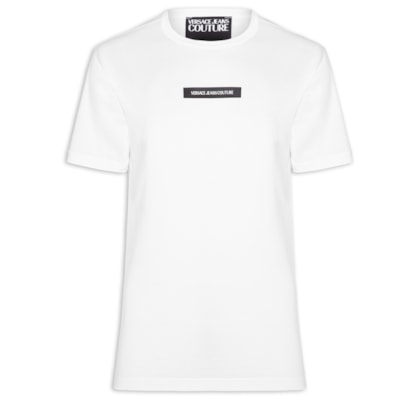 Camiseta Masculina Regular-Fit Logo Patch - Branco