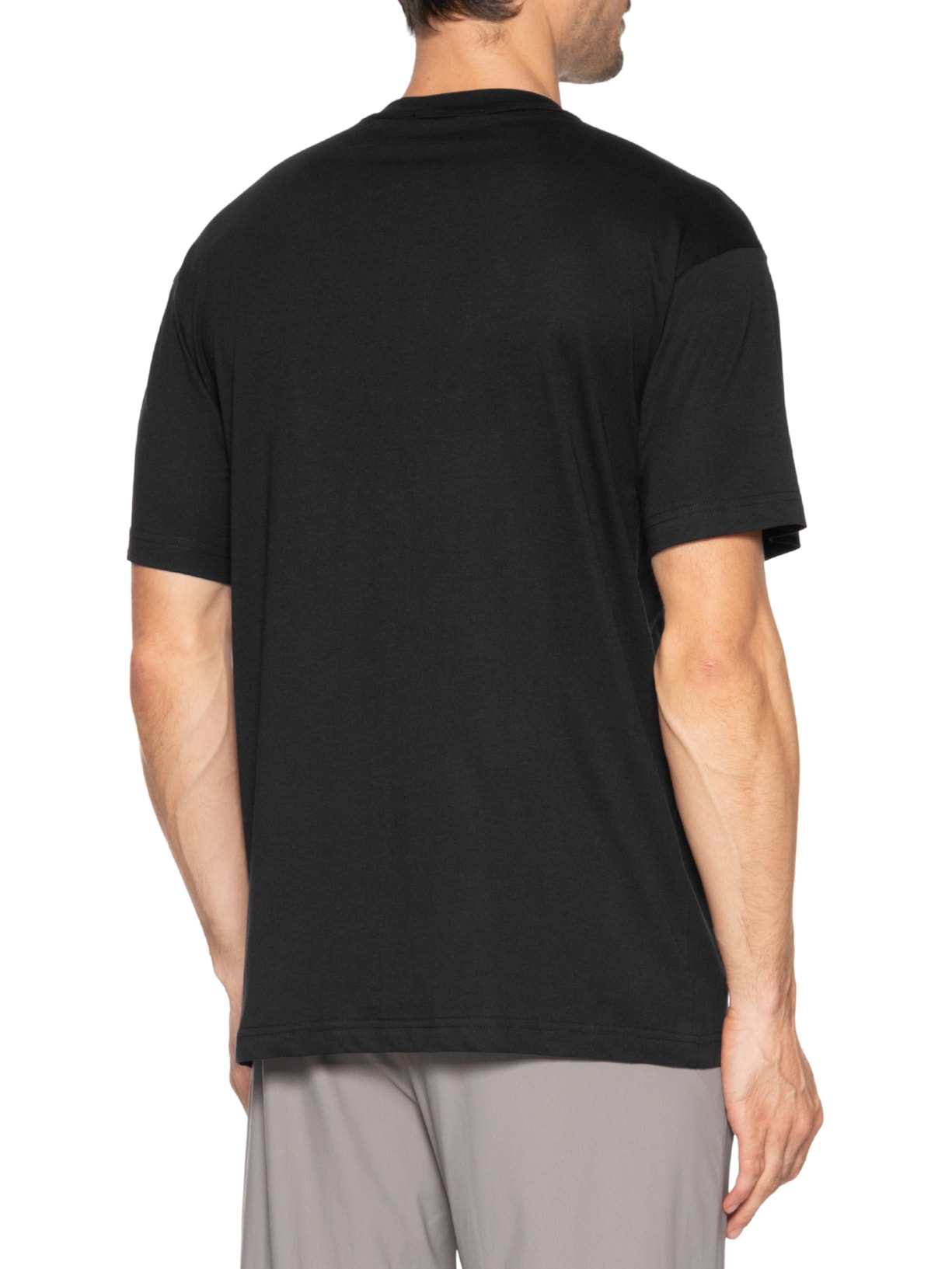 Camiseta Masculina Regular-Fit Logo Patch Preto Versace Jeans Couture