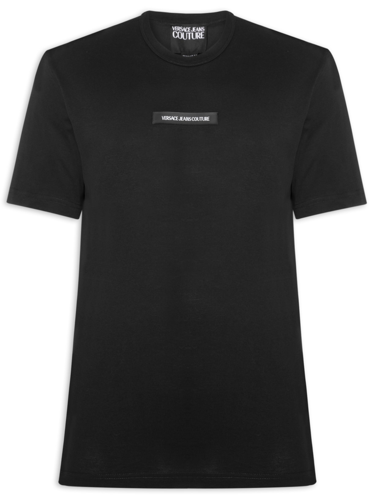 Camiseta Masculina Regular-Fit Logo Patch - Preto