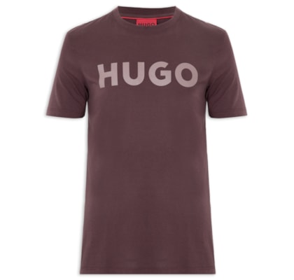 Camiseta Masculina Regular Fit Logo Printed Dulivi - Marrom