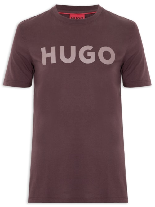 Camiseta Masculina Regular Fit Logo Printed Dulivi - Marrom
