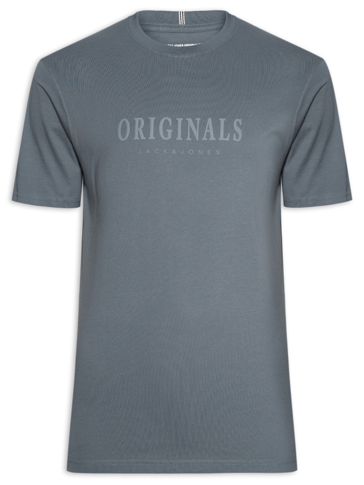 Camiseta Masculina Regular Fit Logo Rubber - Azul