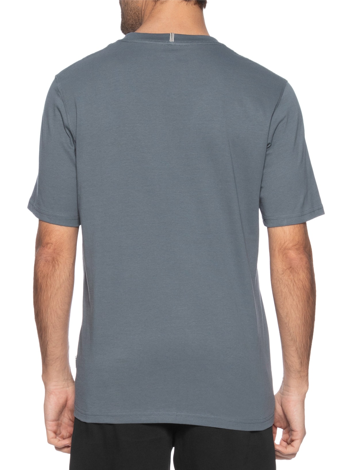 Camiseta Masculina Regular Fit Logo Rubber Azul Jack & Jones