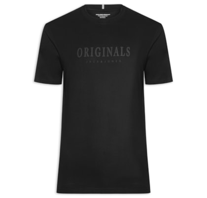 Camiseta Masculina Regular Fit Logo Rubber - Preto
