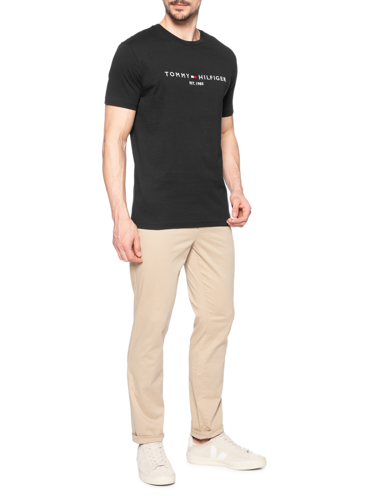Camiseta Masculina Regular Fit Preto Tommy Hilfiger