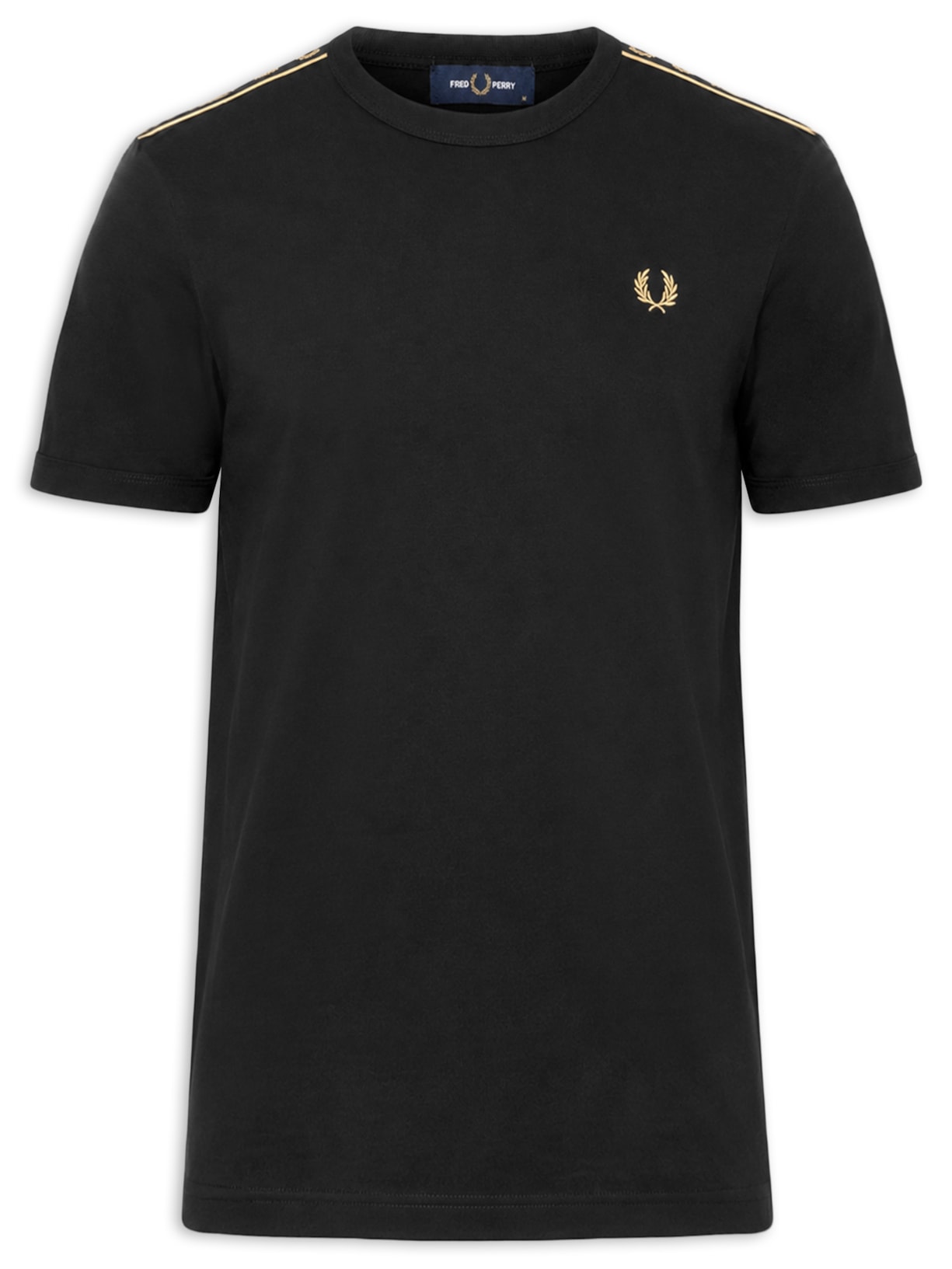 Camiseta Masculina Regular Fit Punho Twin Tipped Em Algodão - Preto