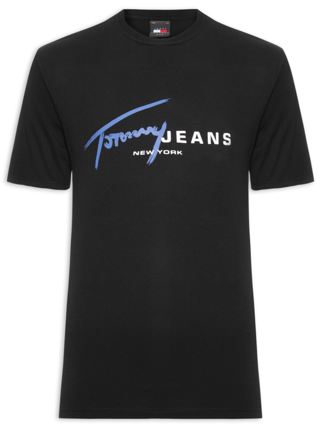 Camiseta Masculina Regular Fit Signature Dna Preto Tommy Jeans