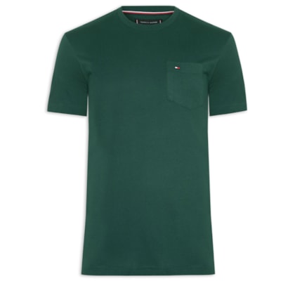 Camiseta Masculina Regular Fit Solid Pocket - Verde