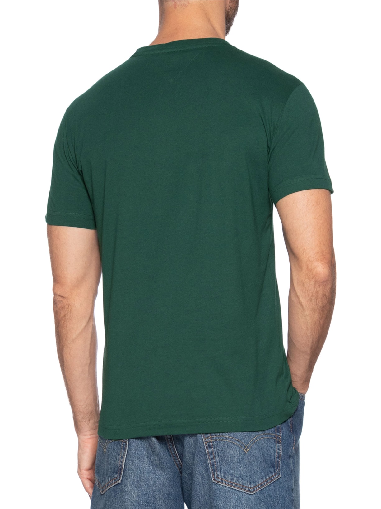 Camiseta Masculina Regular Fit Solid Pocket Verde Tommy Hilfiger