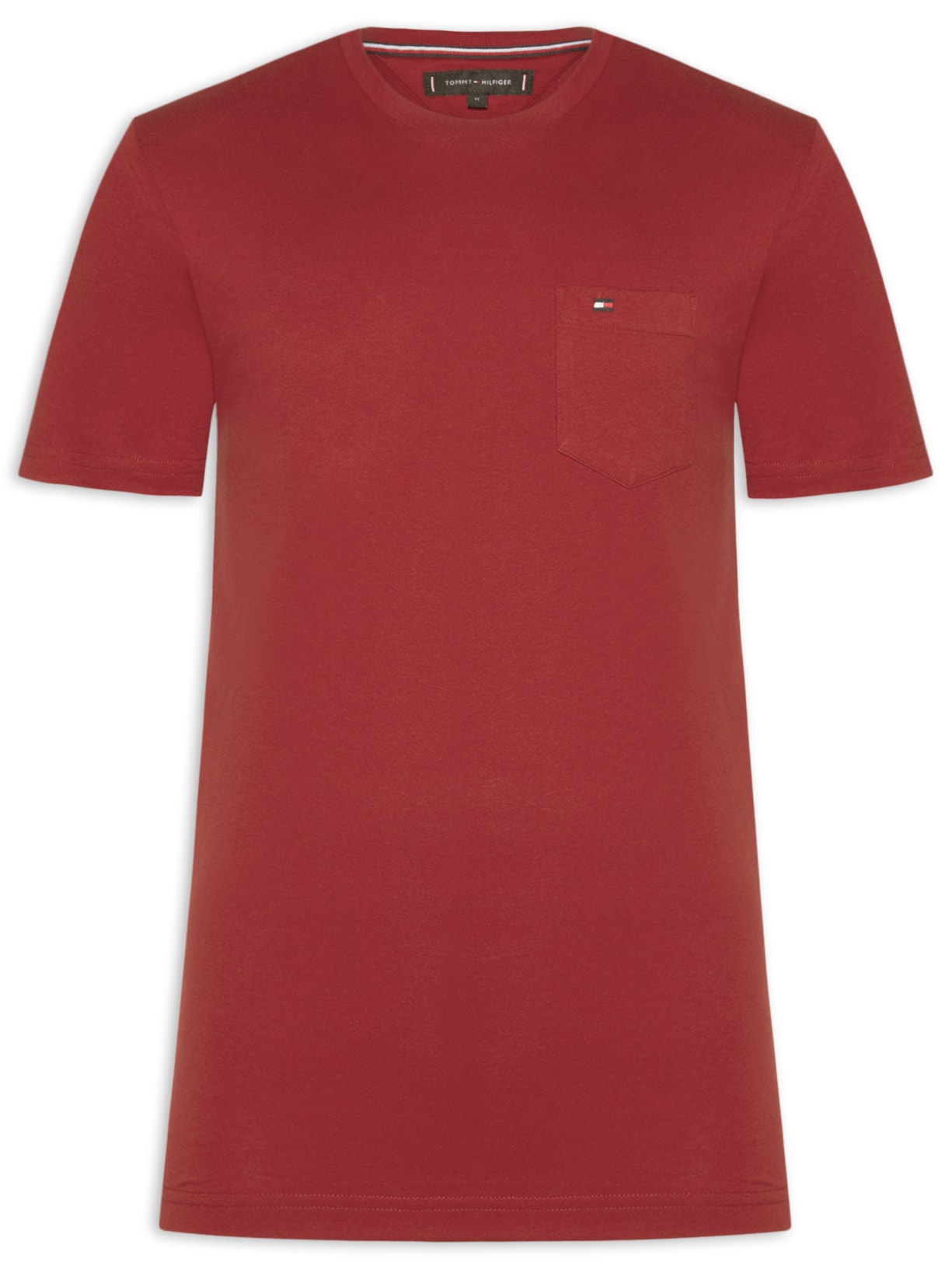 Camiseta Masculina Regular Fit Solid Pocket - Vermelho