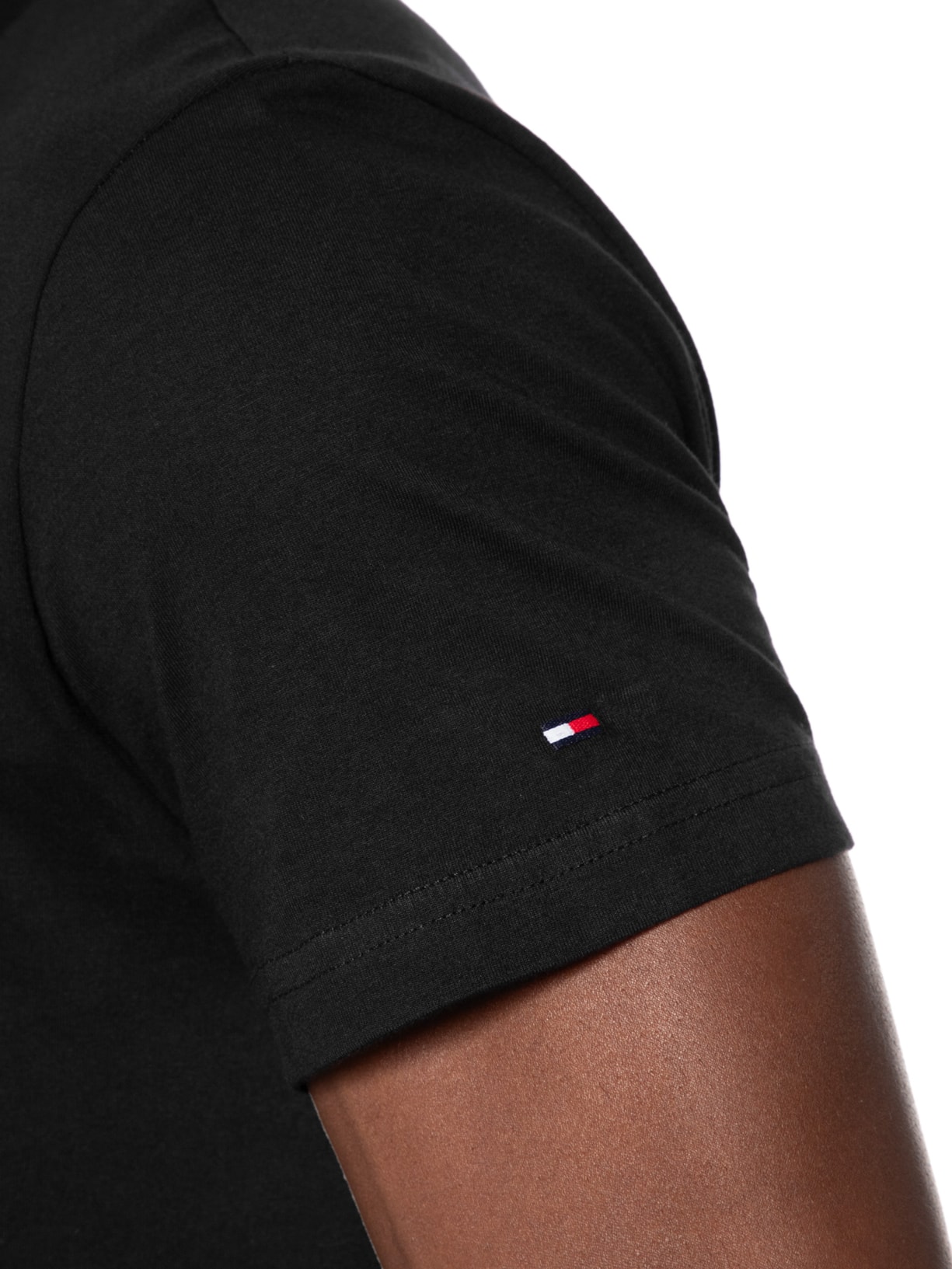  Camiseta Masculina Regular Fit Stack Graphic Preto Tommy Hilfiger