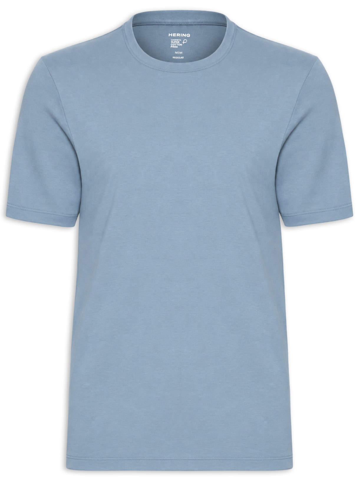 Camiseta Masculina Regular Fit Super Cotton Pima Azul Hering