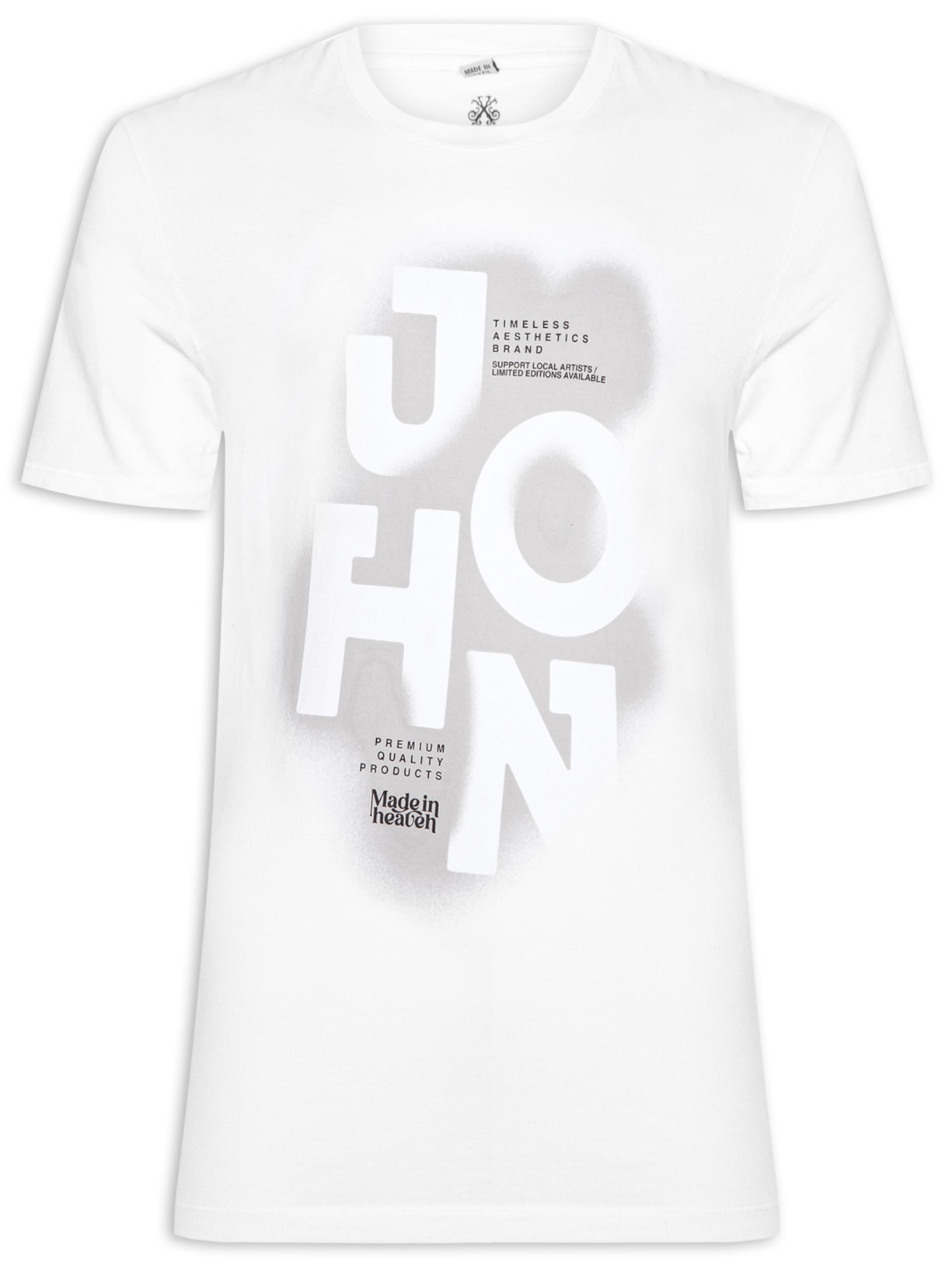 Camiseta Masculina Regular Fit Timeless Brand - Branco