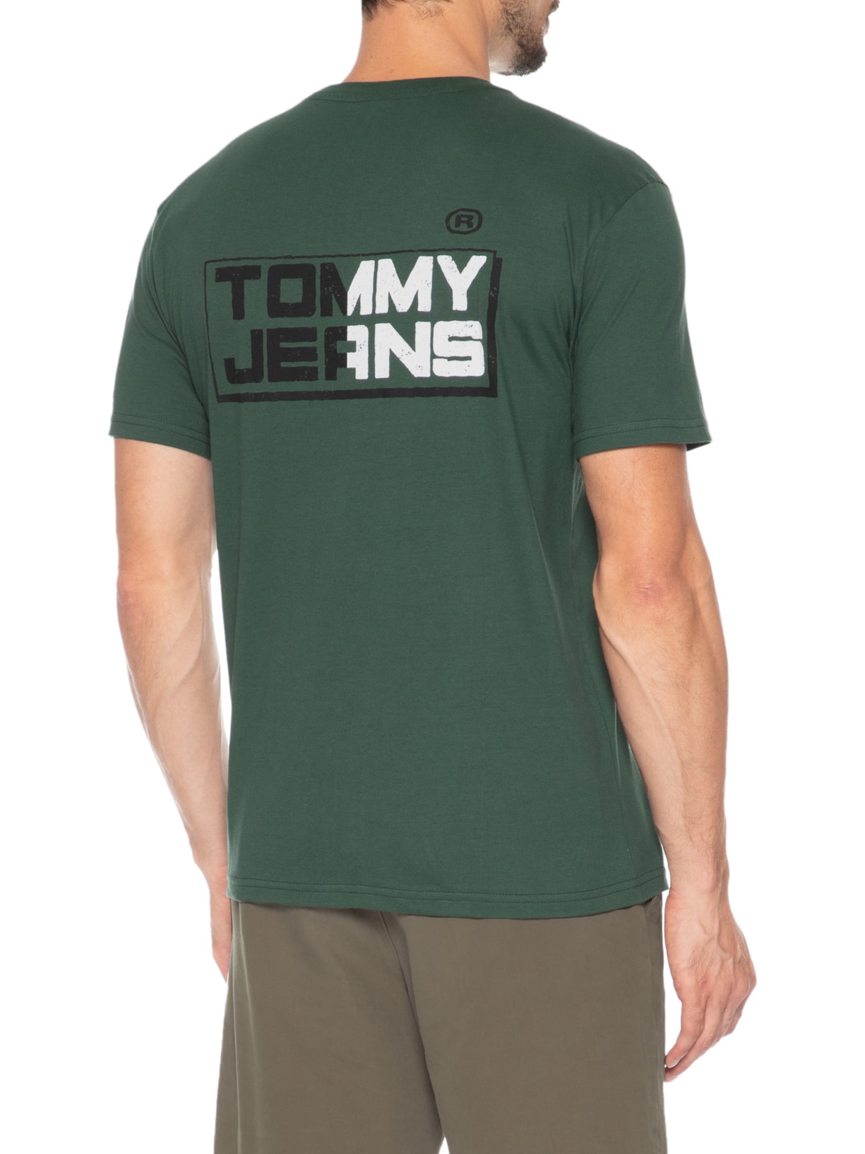 Camiseta Masculina Regular Fit TJ Gym Block Verde Tommy Jeans