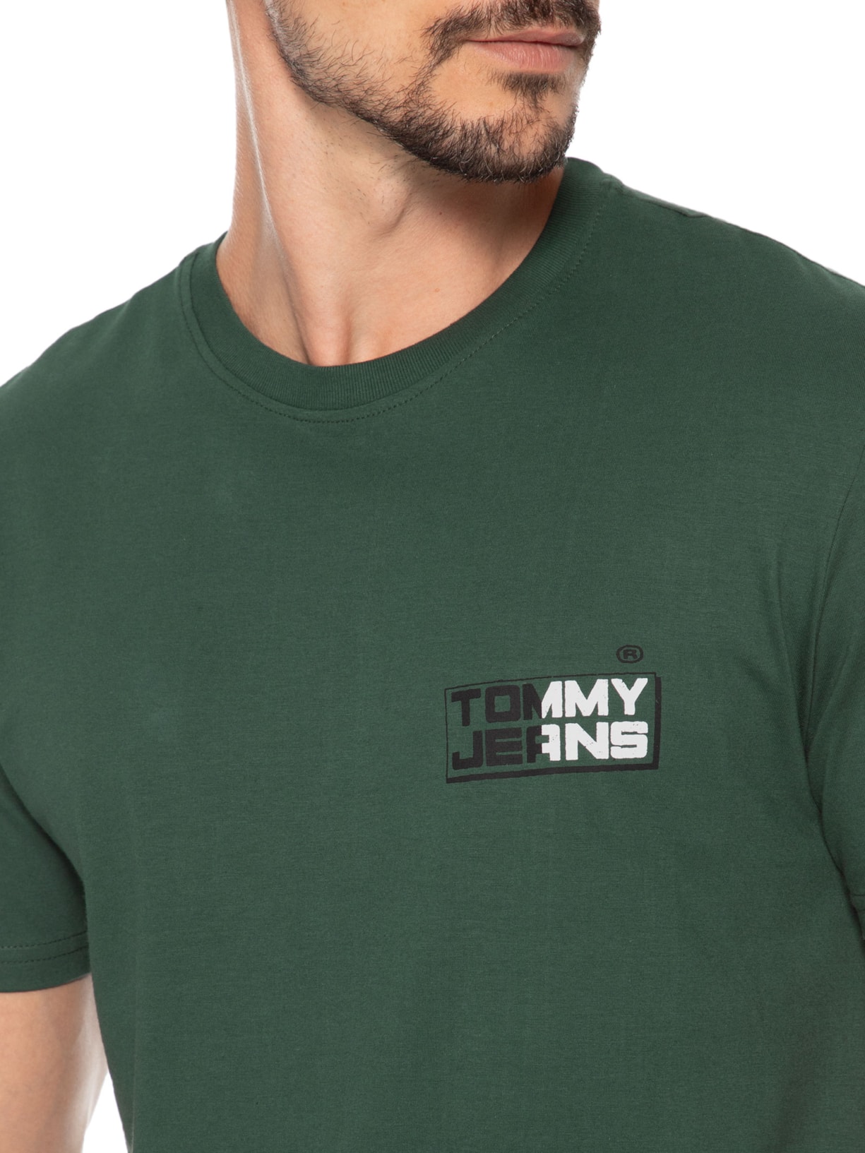 Camiseta Masculina Regular Fit TJ Gym Block Verde Tommy Jeans