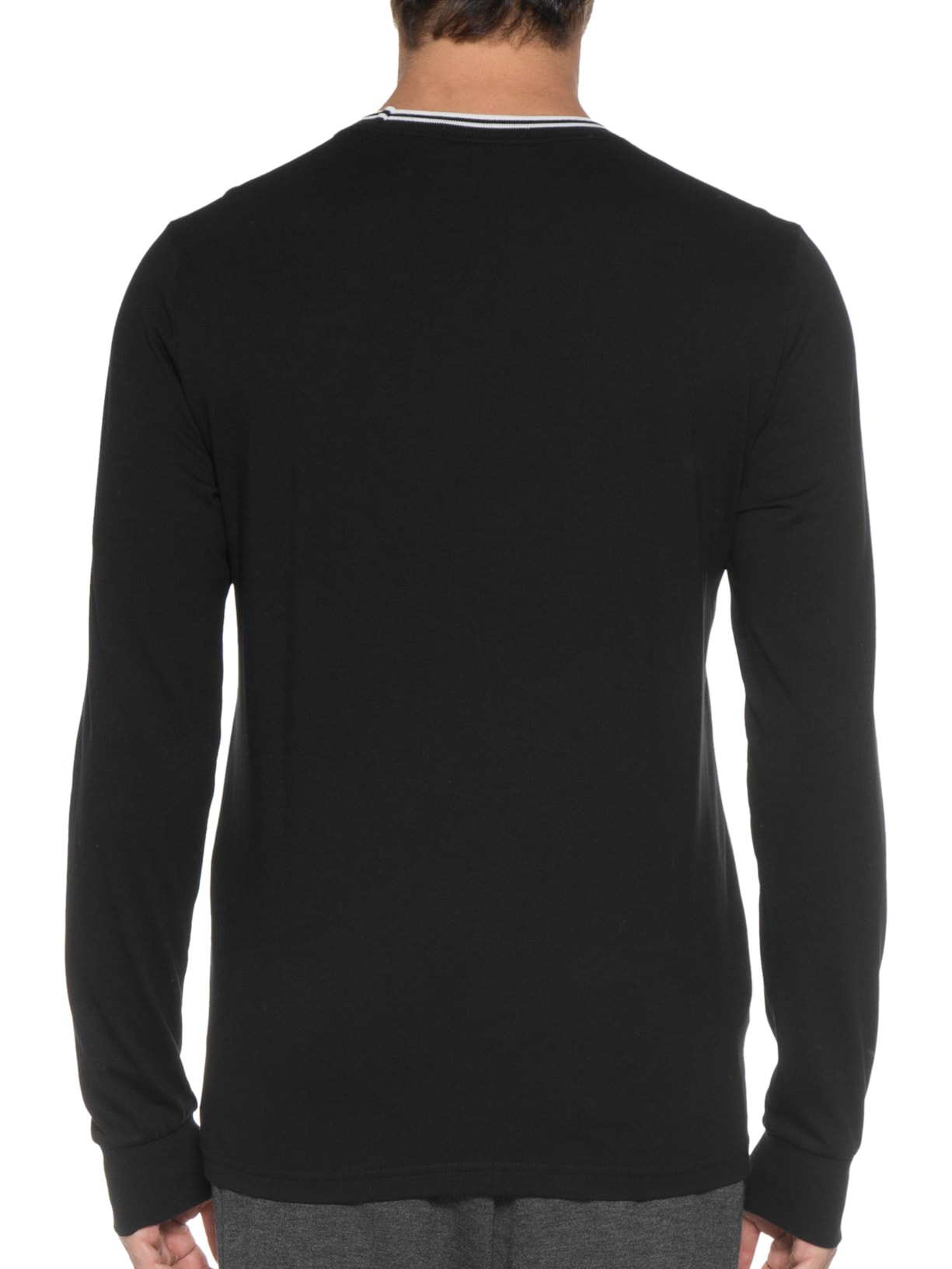 Camiseta Masculina Regular Fit Twin Tipped Em Algodão Preto Fred Perry