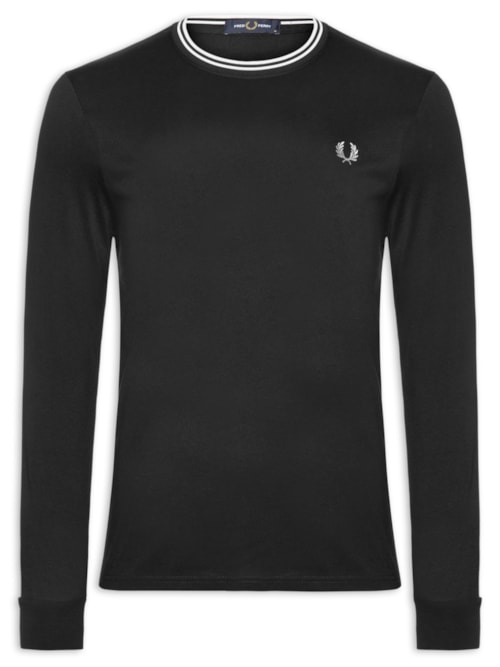 Camiseta Masculina Regular Fit Twin Tipped Em Algodão - Preto