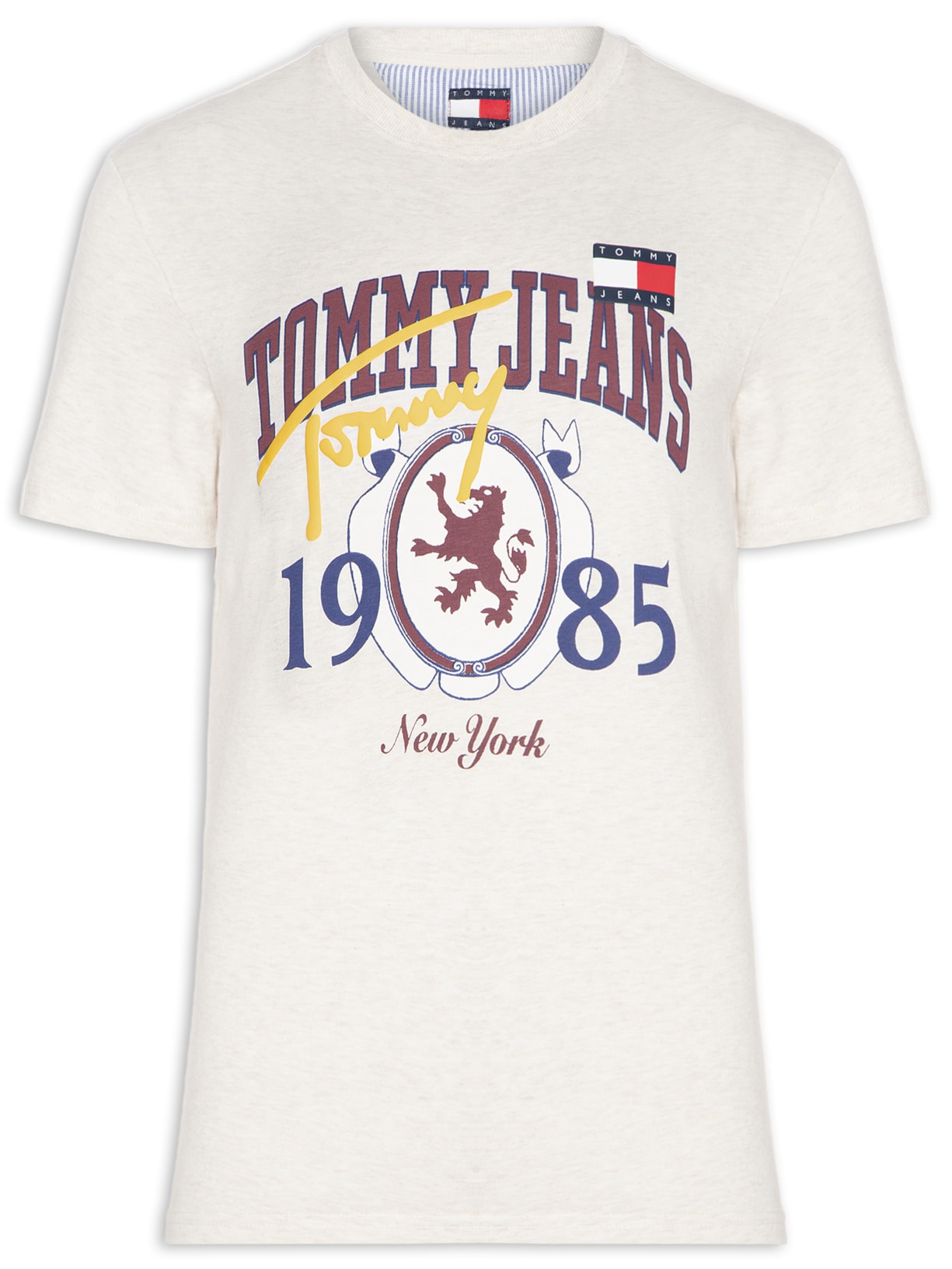 Camiseta Masculina Regular Fit Varsity Novelty - Bege