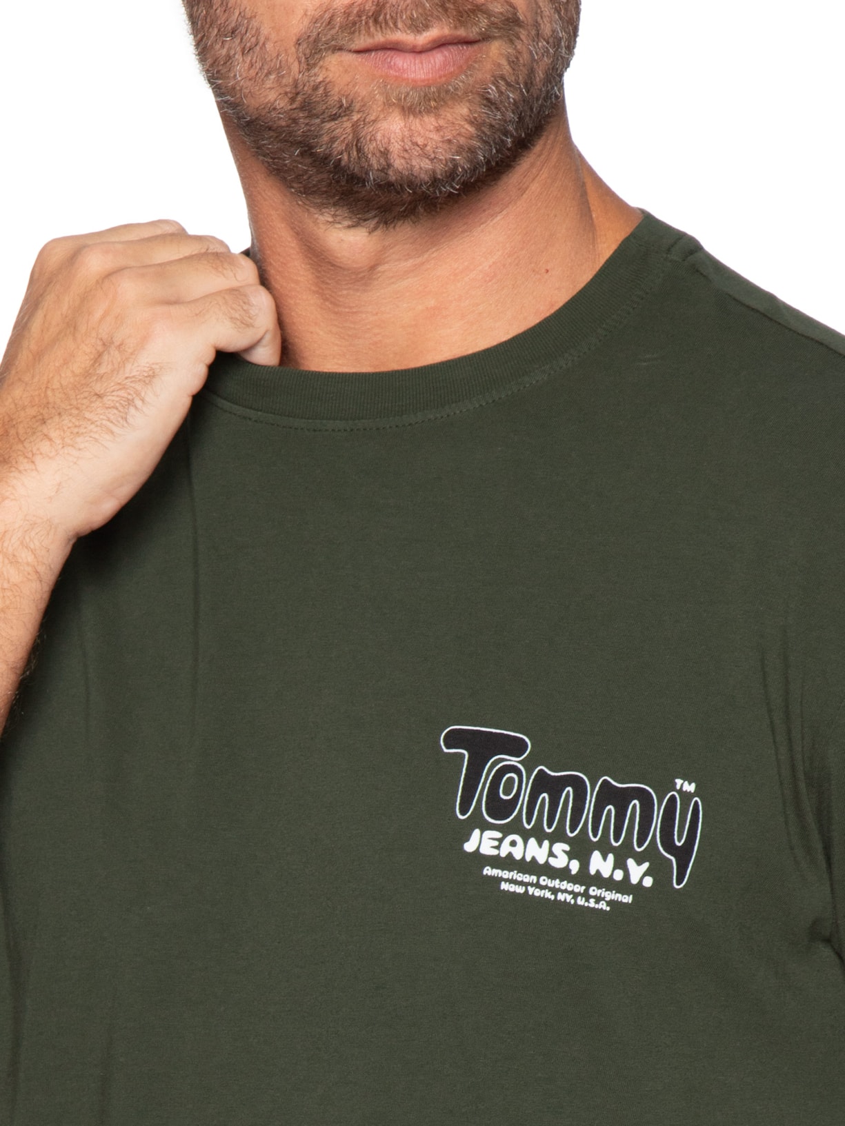 Camiseta Masculina Regular Fit Verde Tommy Jeans