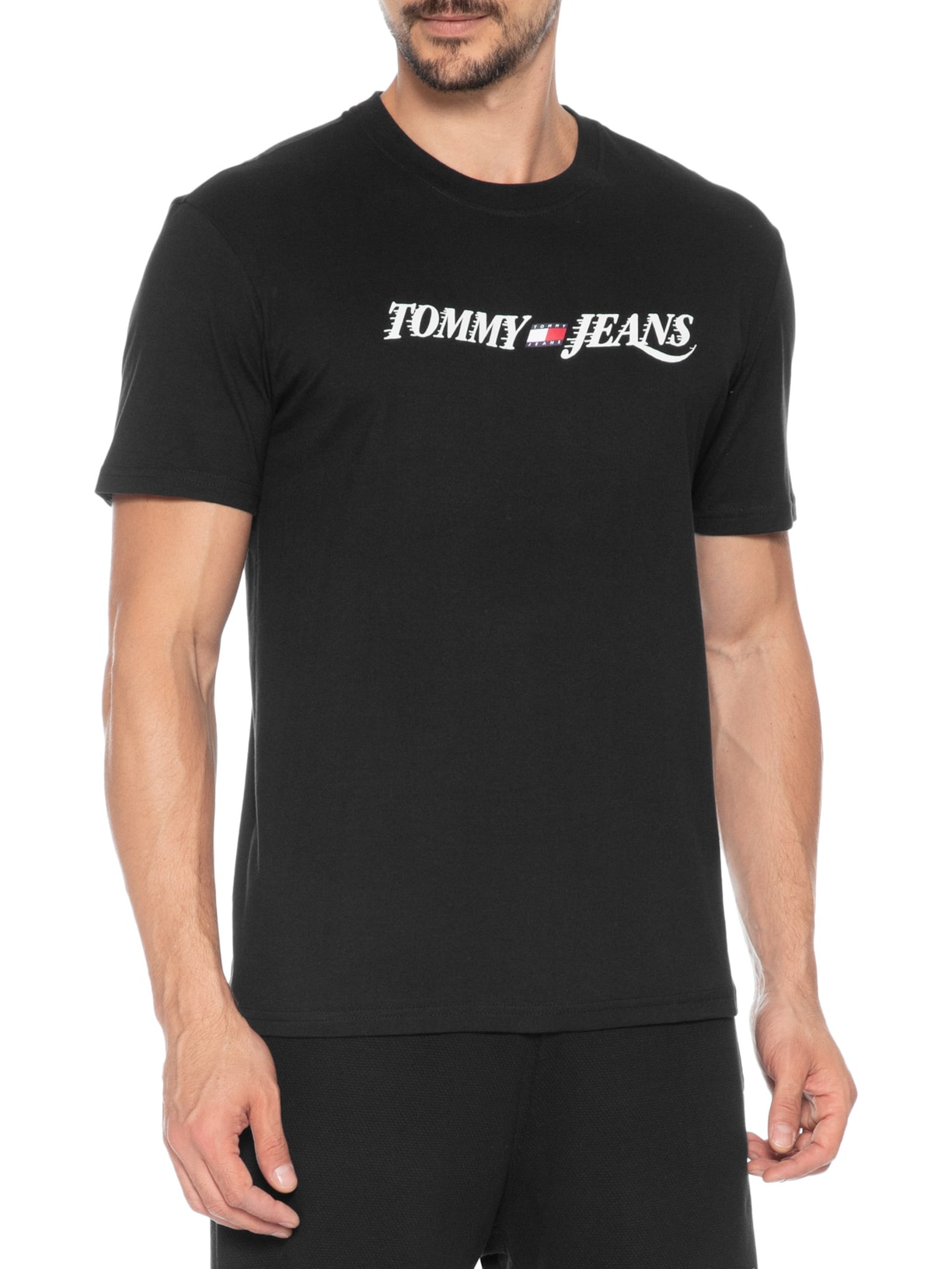 Camiseta Masculina Regular Fit Vintage LA – Preto Tommy Jeans