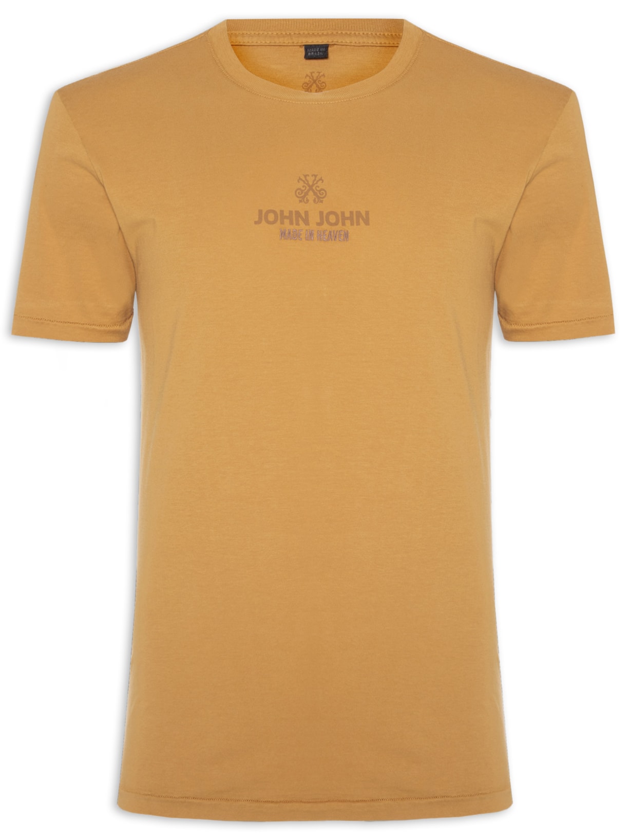 Camiseta Masculina Regular Industry Co Camel - Marrom