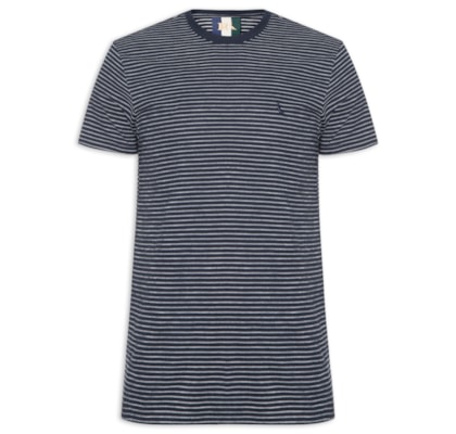 Camiseta Masculina Regular Listrado Gelato - Azul