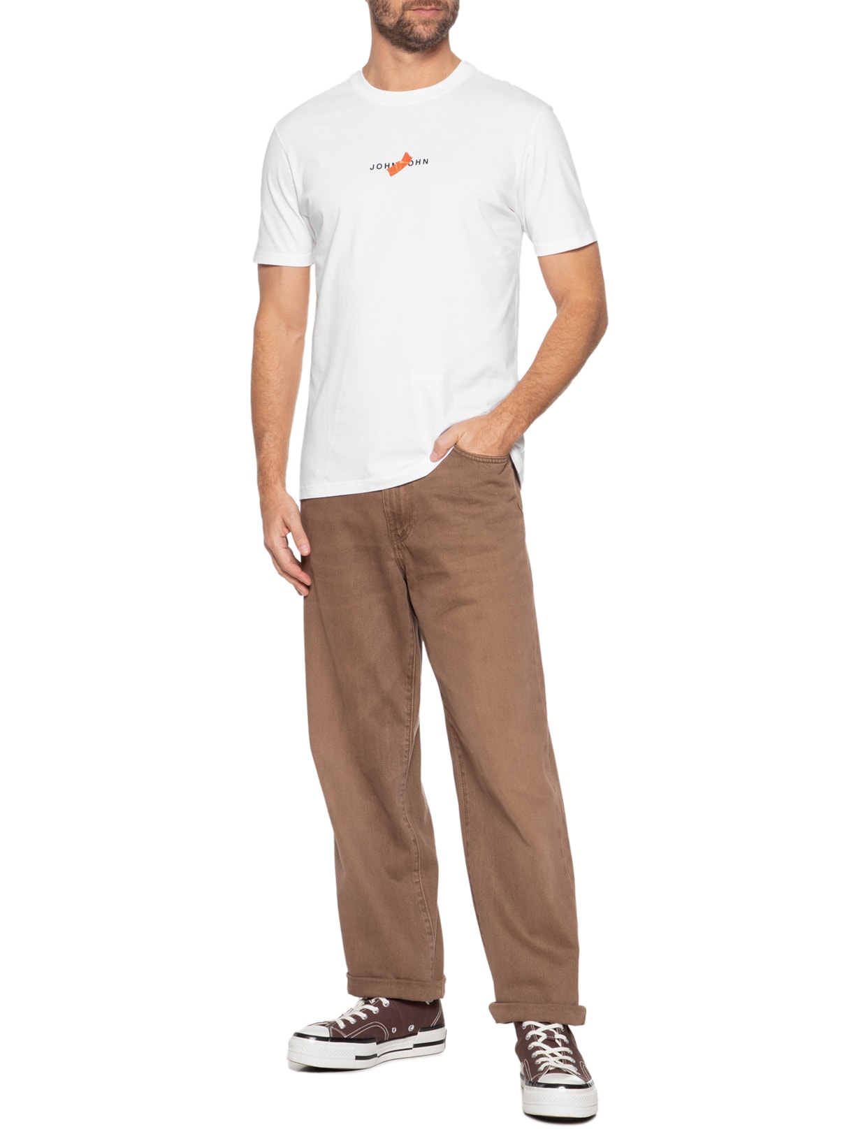 Camiseta Masculina Regular Mind Branco John John